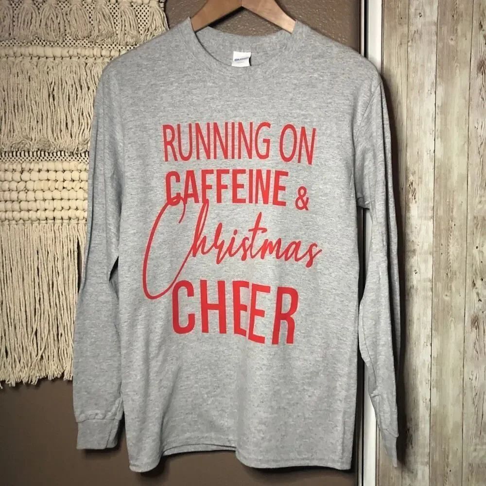 Running On Caffeine & Christmas Cheer Long Sleeve